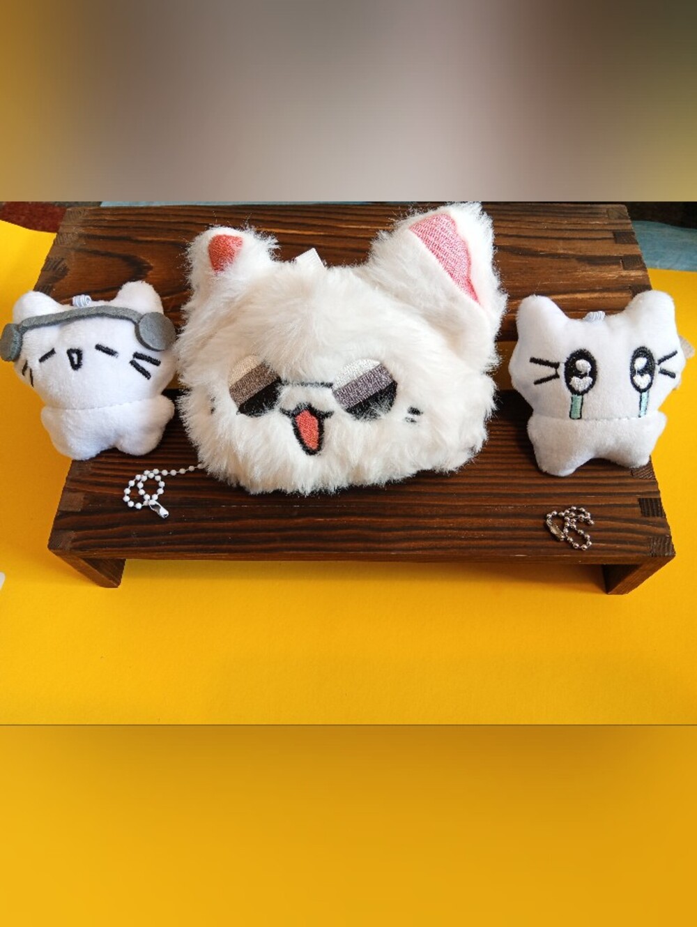 Plush Kitten Pendants/Keychains.  Satoru Gojo And Kitten Couple.